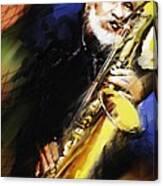 Sonny Rollins Groovin' The Sax Canvas Print