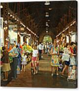 Soulard Market Girl Pulling Wagon Canvas Print