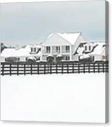 Snow Covered Southfork Ranch Canvas Print