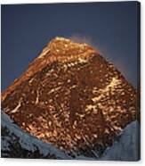 Southwest Face Of Mt Everest Nepal Canvas Print