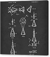 Space Capsule 1961 Mercury Patent Art  Black Canvas Print