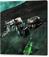 Space Mining Colony, Artwork Canvas Print