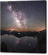 Sparkling Night In Crater Lake Canvas Print