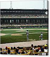 Spectators Watching A Baseball Match Canvas Print