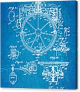 Sperry Gyroscopic Compass Patent Art 1918 Blueprint Canvas Print