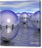 Spheres On The Water Canvas Print
