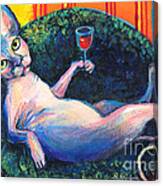 Sphynx Cat Relaxing Canvas Print