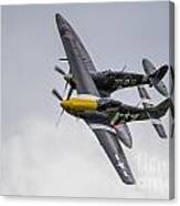 Spitfire And Mustang Canvas Print