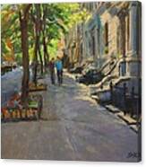Spring Morning On West 85th Street Canvas Print