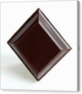 Square Of Dark Chocolate. Canvas Print