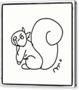 #squirrel #cartoon #caricatures #sketch Canvas Print