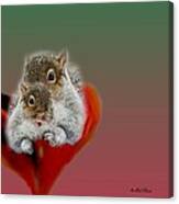 Squirrels Valentine Canvas Print