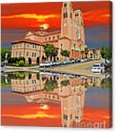 St Anne Church Of The Sunset In San Francisco With A Reflection Canvas Print
