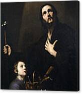 St Joseph And The Jesus Child Canvas Print