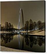 St. Louis - Winter At The Arch 004 Canvas Print