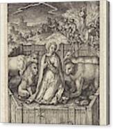 St. Thecla Of Iconium Surrounded By A Lion Canvas Print