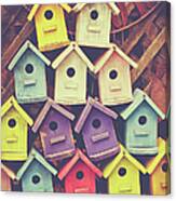 Stack Of Birdhouses Canvas Print