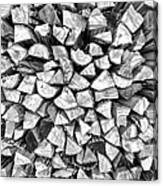 Stacked Firewood Canvas Print