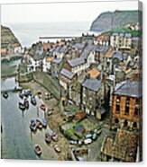 Staithes Yorkshire Uk 1980s Canvas Print