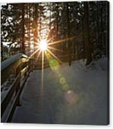 Starburst Sun Shine - Franconia Notch State Park New Hampshire Canvas Print