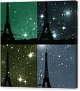 Starry Night - Eiifel Tower Paris Canvas Print