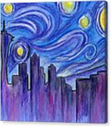 Starry Night Over Seattle Canvas Print