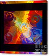 Stars Coming Out At Night Abstract Painting Canvas Print