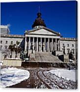 State House Snow Color Canvas Print