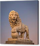 Statue At The Bridge Of Lions Canvas Print