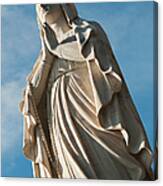 Statue Madonna Di Lourdes Canvas Print