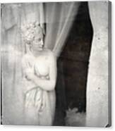 Statue Of A Woman In Shop Window Canvas Print