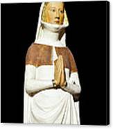 Statue Of Lady Praying Canvas Print