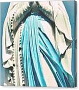 Statue Of Our Lady Of Lourdes Canvas Print