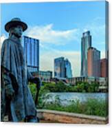 Statue Of Stevie Ray Vaughan Canvas Print