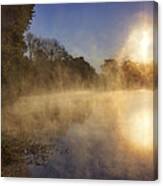 Steam On The Water Canvas Print