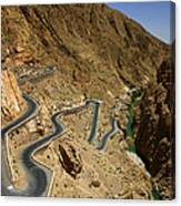 Steep Winding Pass Dades Gorge Near Boumalne Dades Southern Morocco Canvas Print
