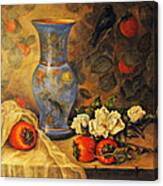 Still Life Of Persimmons Canvas Print