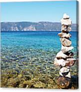 Stone Tower On The Beach Canvas Print