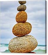 Stones Balancing On Top Of Each Other Canvas Print