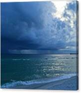 Storms Brewing Off Navarre Beach At Dawn Canvas Print