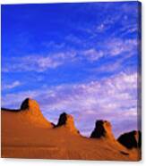 Storms Carve Sand Dunes In Peaks Canvas Print