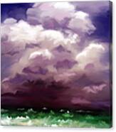 Stormy Ocean Abstract Painting Canvas Print