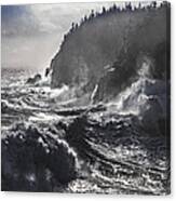 Stormy Seas At Gulliver's Hole Canvas Print