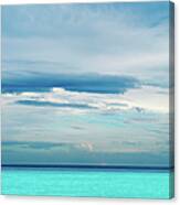 Stormy Sky Over The Turquoise Caribbean Canvas Print