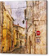 Street Scene Arles France Warm Canvas Print
