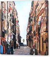 Street Scene Barcelona Canvas Print