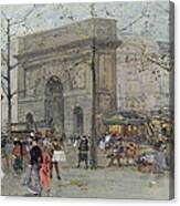 Street Scene In Paris Canvas Print