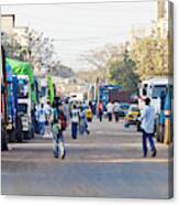 Streets Of African Town. Canvas Print