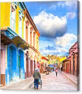 Streets Of San Cristobal De Las Casas - Colorful Mexico Canvas Print