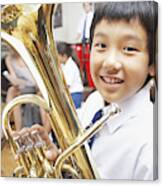 Students In Music Class Canvas Print